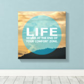 Het leven begint canvas afdruk (Insitu (Houten vloer))