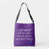 Het leven begint ... crossbody tas (Achterkant)