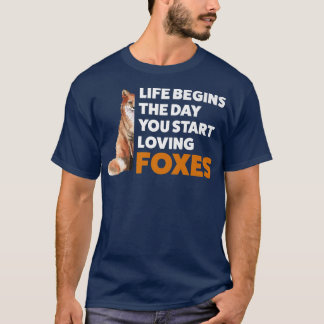 Het leven begint de dag dat je Dier voor je veegt T-shirt