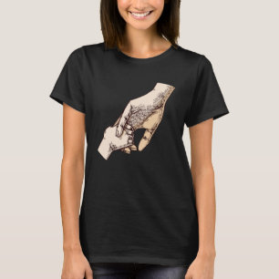 Het leven begint en liefde eindigt nooit familie t-shirt