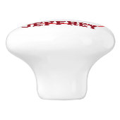 Het leven begint Geboste Hockey Sticks met Naam Keramische Knop (Zijkant)