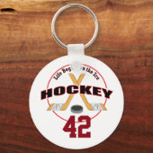 Het leven begint Hockey en Aantal Sleutelhanger (Voorkant)