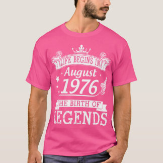 Het leven begint in augustus 1976 De geboorte van  T-shirt