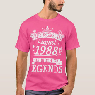Het leven begint in augustus 1988 De geboorte van  T-shirt
