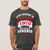 Het leven begint in december 1970. t-shirt (Voorkant)
