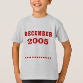 Het leven begint in december 2005 t-shirt (Voorkant)