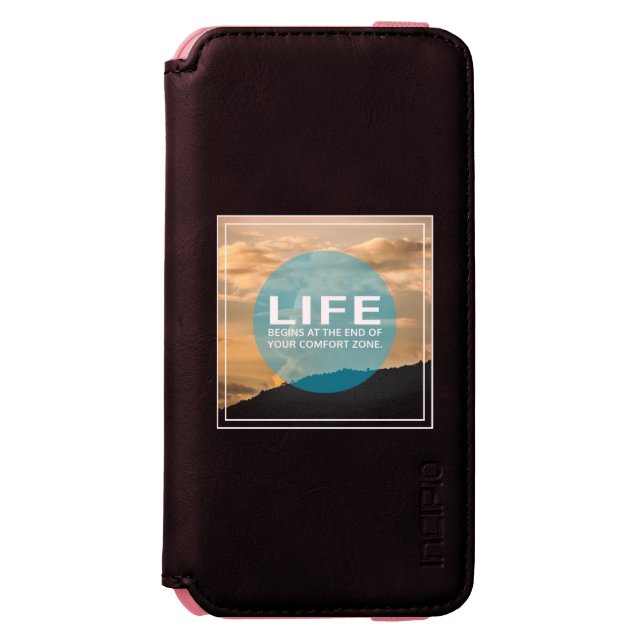 Het leven begint incipio iPhone portemonnee hoesje (Voorkant Agenda)