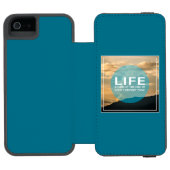 Het leven begint incipio iPhone portemonnee hoesje (Agenda Open)