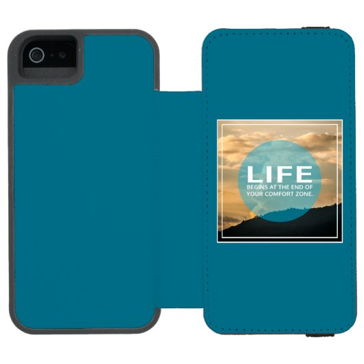 Het leven begint incipio iPhone portemonnee hoesje (Agenda Open)