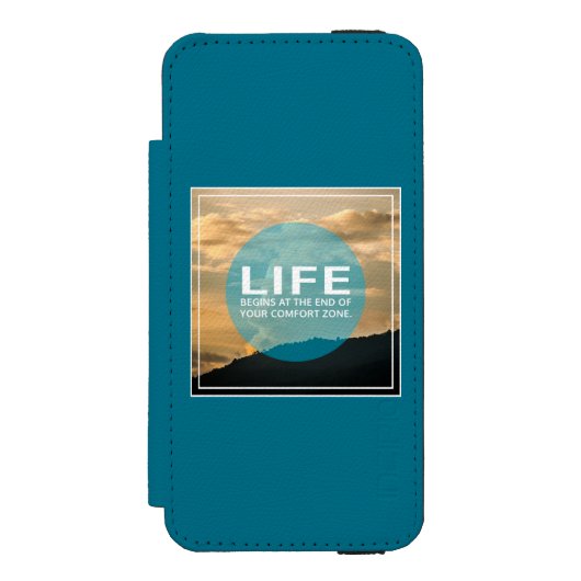 Het leven begint incipio iPhone portemonnee hoesje (Voorkant Agenda)