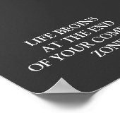 Het leven begint Inspirerend Poster (Hoek)