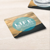 Het leven begint kartonnen onderzetters (Schuin)