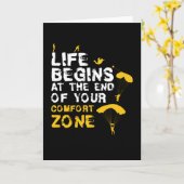 Het leven begint met de Comfort Zone Skydiver Kaart (Gele Bloem)