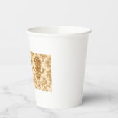 Het leven begint met koffie papieren bekers (Links)