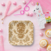 Het leven begint met koffie papieren bordje (Feest)