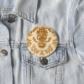 Het leven begint met koffie ronde button 7,6 cm (In situ)