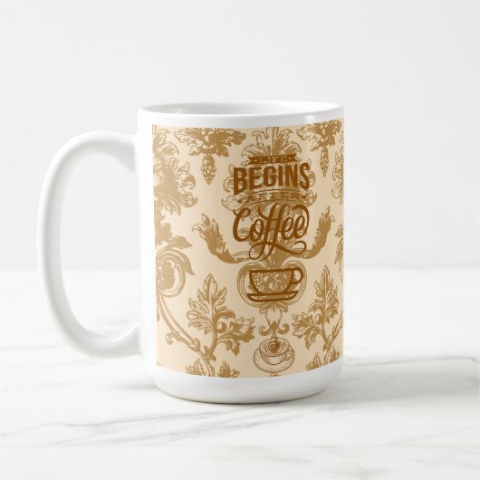 Het leven begint met koffiemok (Links)