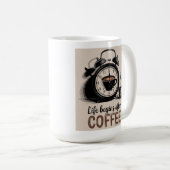 Het leven begint na Coffee Classic Mok, 11 oz Koffiemok (Voorkant rechts)