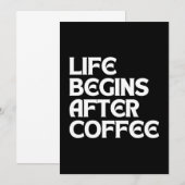 HET LEVEN BEGINT NA COFFIE KAART (Voorkant / Achterkant)