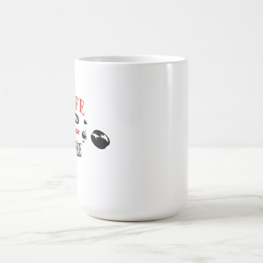 "Het leven begint na de koffie - Creatief Mok Ontw (Midden)