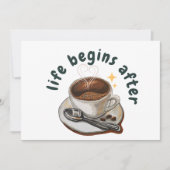 Het leven begint na de koffie kaart (Voorkant)