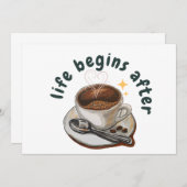 Het leven begint na de koffie kaart (Voorkant / Achterkant)