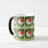 Het leven begint na de koffie - Retro-stijl kunst Magische Mok (Voorkant links)
