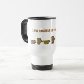 Het leven begint na de koffiereis Mok (Voorkant links)