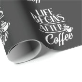 Het leven begint na de verslavende cafeïne van kof cadeaupapier (Rol Hoek)