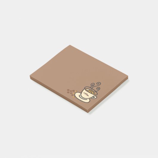 Het leven begint na een cafeïneverslaving post-it® notes (Schuin)