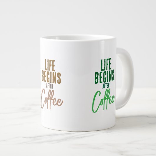 Het leven begint na grote koffiekop (Voorkant rechts)