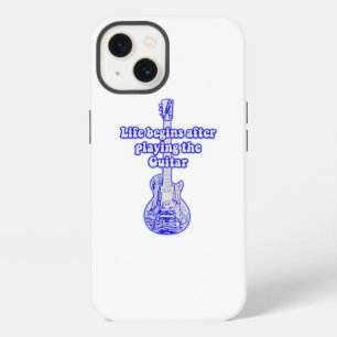 Het leven begint na het spelen van de gitaar.  bla iPhone 13 hoesje