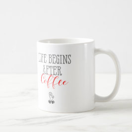 Het leven begint na koffie - Fun Coffee offertes Koffiemok