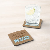 het leven begint na koffie grappig bier onderzetter (Rechterzijde)