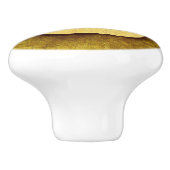 Het leven begint na koffie keramische knop (Zijkant)