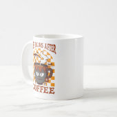 Het leven begint na koffie koffiemok (Voorkant links)