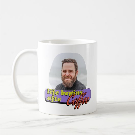 het leven begint na koffie koffiemok (Links)