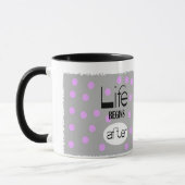 Het leven begint na koffie mok (Links)
