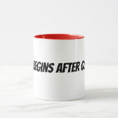 het leven begint na koffie mok (Midden)