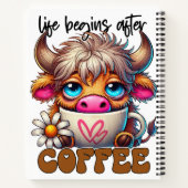 Het leven begint na koffie notitieboek (Achterkant)
