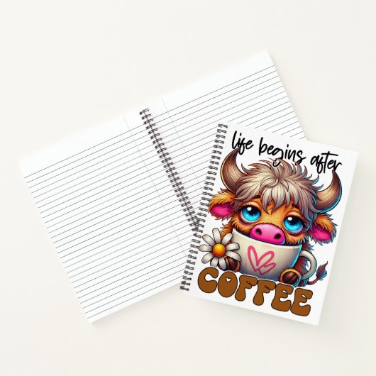 Het leven begint na koffie notitieboek (Binnen)