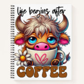 Het leven begint na koffie notitieboek (Voorkant)