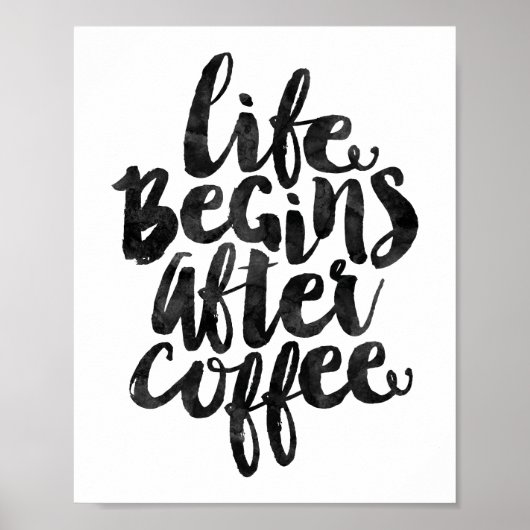 Het leven begint na koffie poster (Voorkant)