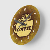 Het leven begint na koffie ronde klok (Hoek)