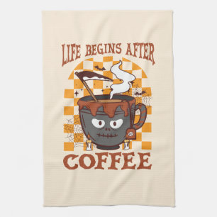Het leven begint na koffie theedoek