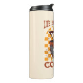 Het leven begint na koffie thermosbeker (Gedraaid links)