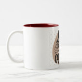 "Het leven begint na koffie" Tweekleurige mok (Links)