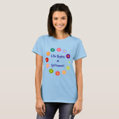 "Het leven begint na pensionering"  T-shirt (Voorkant volledig)