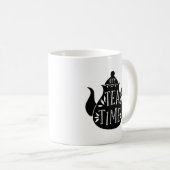 Het leven begint na thee - het is tijd voor thee koffiemok (Voorkant rechts)