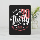 Het leven begint op 30 uur | 30e verjaardag kaart (Staand voorkant)